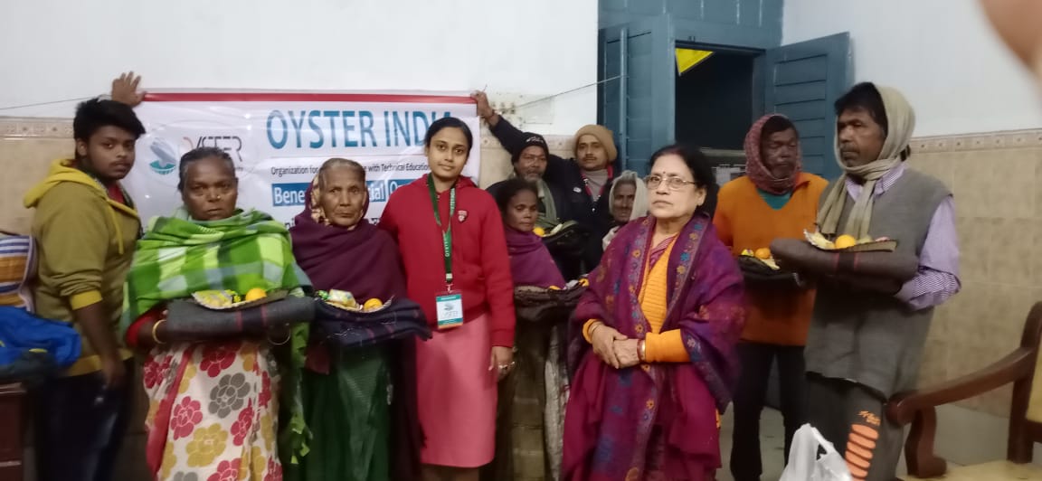 Oyster India organized Food & Winter Garments Distribution Program for Underprivileged People at Chandannagar (14 January, 2020) – (Founder Secretary: Dr. Jakir Hossain Laskar, PhD)